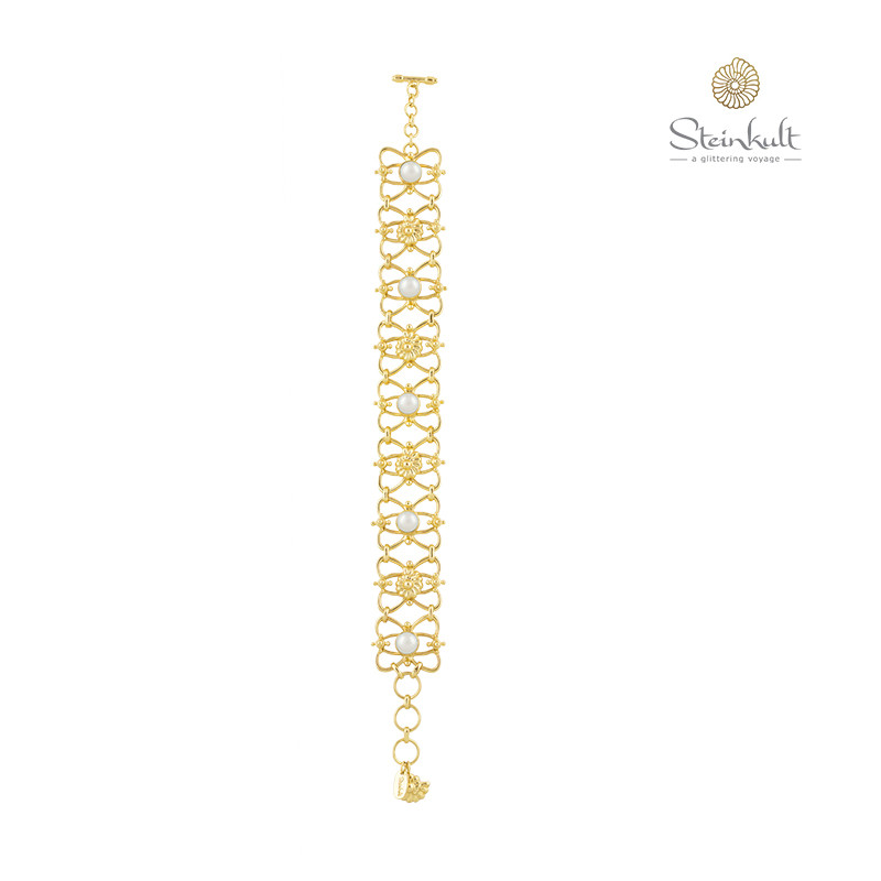 Flexible Bracelet Steinkult Resort, Freshwater Pearls Flexible Bracelet Steinkult Resort, Freshwater Pearls
