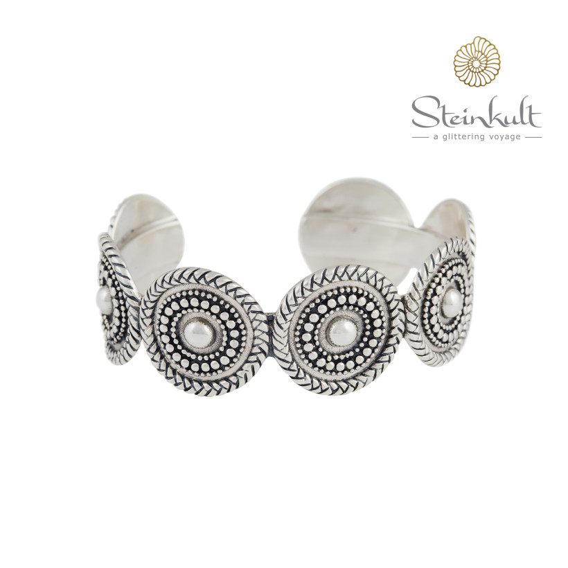 Cuff "Mandala" oxidized Cuff "Mandala" oxidized