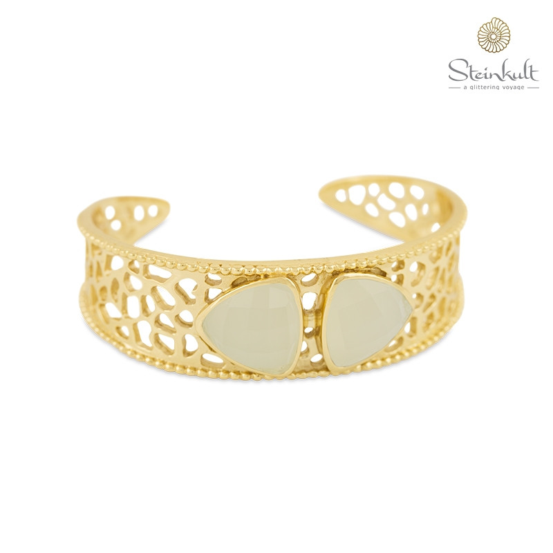 Cuff "Zahaara" White Onyx Cuff "Zahaara" White Onyx