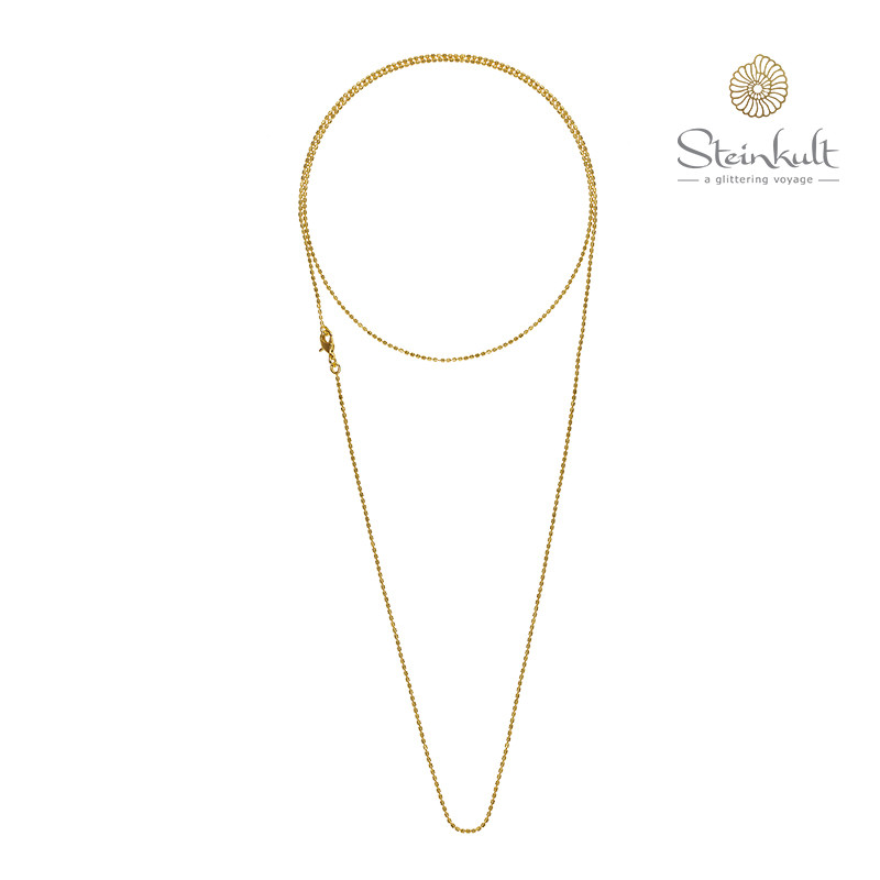 Ballchain Necklace gold plated, 85 cm lenght Ballchain Necklace gold plated, 85 cm lenght