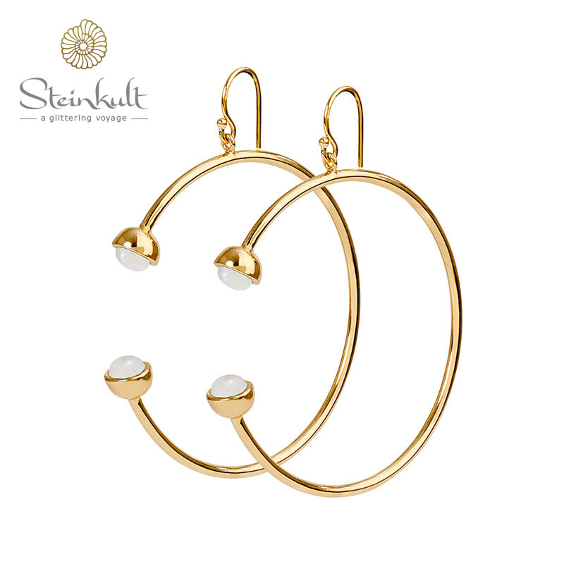 Delphia Large Earhoops Pearl Delphia Large Earhoops Pearl