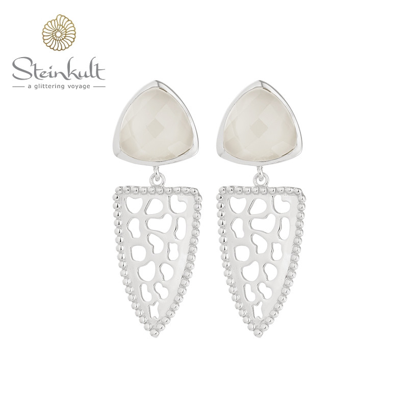 Earrings "Alemee" with semiprecious stone Earrings "Alemee" with semiprecious stone