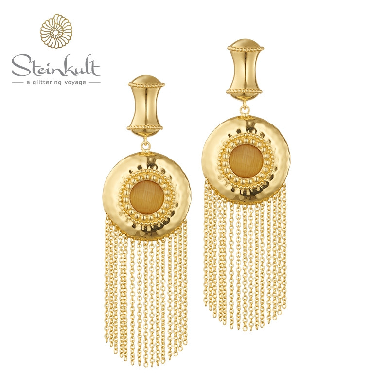 Earrings with chains and stones "Daphne" Earrings with chains and stones "Daphne"