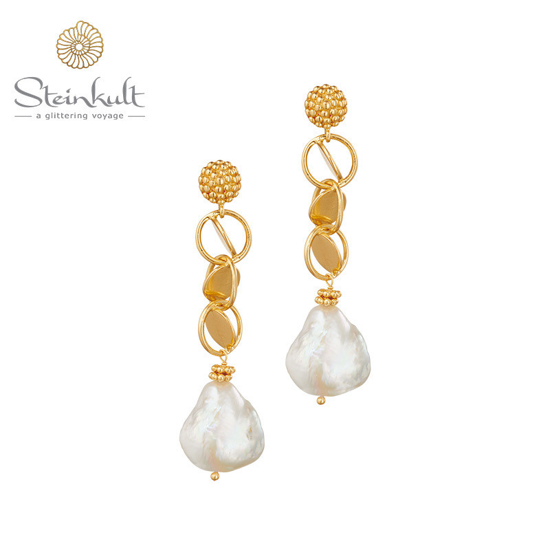 Dangling earrings with baroque Pearls "Cariba" Dangling earrings with baroque Pearls "Cariba"