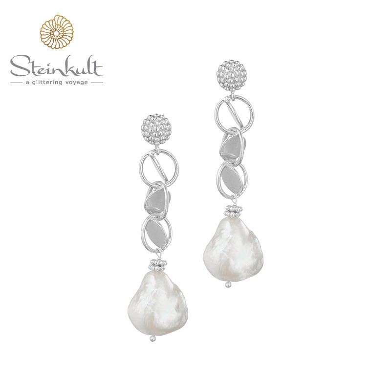 Dangling earrings with baroque pearls "Cariba" Dangling earrings with baroque pearls "Cariba"