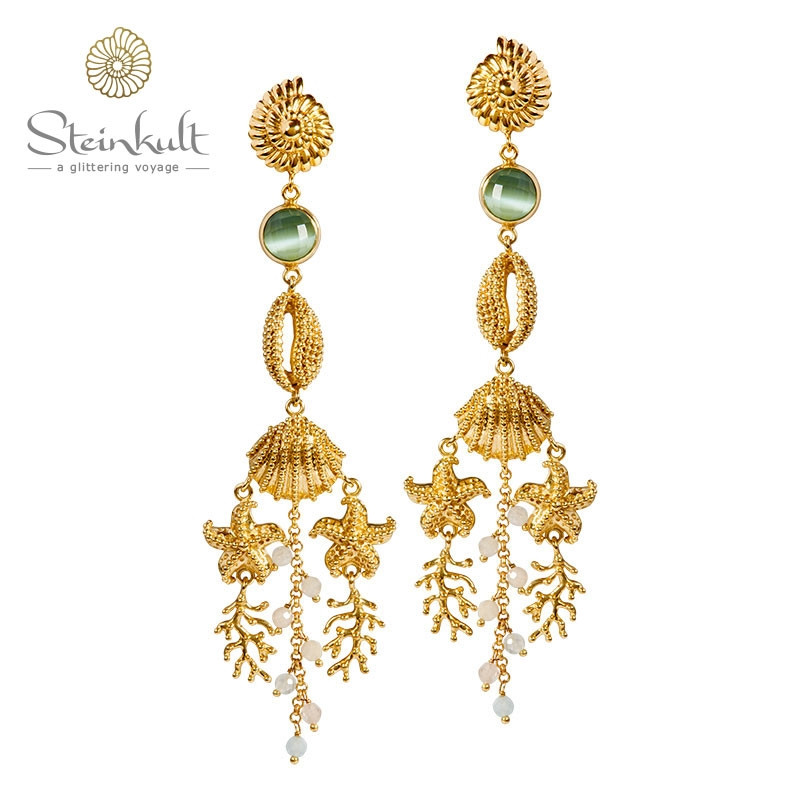 Earduster "Sandy" with stones Earduster "Sandy" with stones