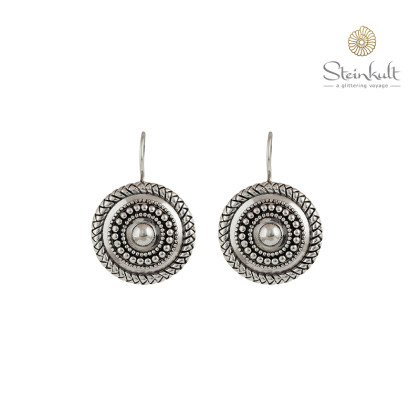 Earrings "Mandala" oxidized